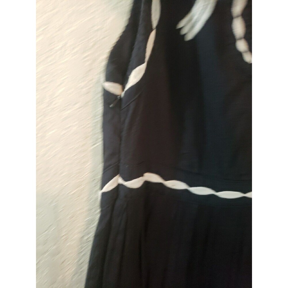 Free People Womens Dress Black Floral Embroidery Sleeveless Fit & Flare Sz 2 - Picture 10 of 11